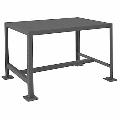 DURHAM MFG MT2436242K195 Fixed Work Table Steel 36 W 24 D