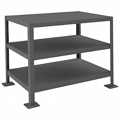 DURHAM MFG MT2436302K395 Fixed Work Table Steel 36 W 24 D