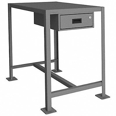 DURHAM MFG MTD2436362K195 Fixed Work Table Steel 36 W 24 D
