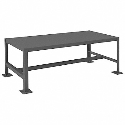 DURHAM MFG MT2448182K195 Fixed Work Table Steel 48 W 24 D