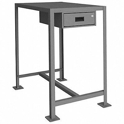 DURHAM MFG MTD2448422K195 Fixed Work Table Steel 48 W 24 D