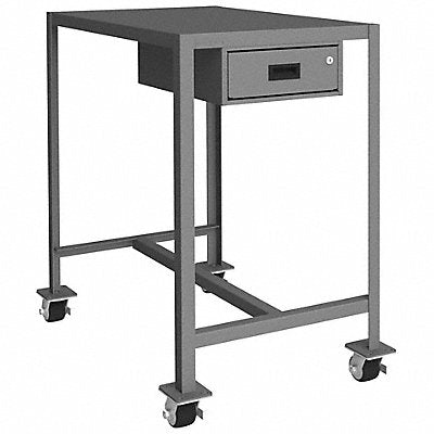DURHAM MFG MTDM2436422K195 Mobile Machine Table 24x36x42 2000 lb 1 Drwr