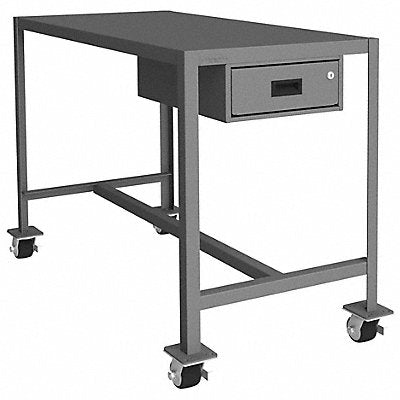 DURHAM MFG MTDM2448362K195 Mobile Machine Table 24x48x36 2000 lb 1 Drwr