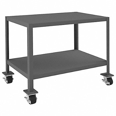 DURHAM MFG MTM2436302K295 Mobile Machine Table 24x36x30 2000 lb 2 Shlf