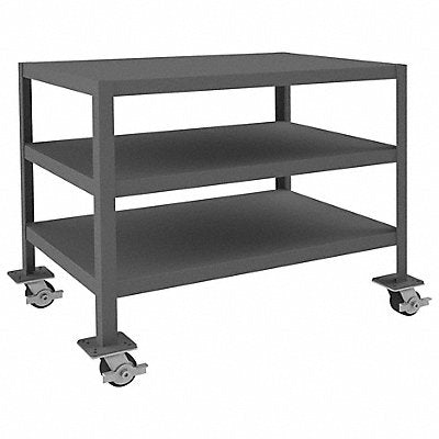 DURHAM MFG MTM2436302K395 Mobile Machine Table 24x36x30 2000 lb 3 Shlf