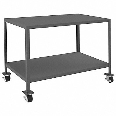 DURHAM MFG MTM3048363K295 Mobile Machine Table 30x48x36 3000 lb 2 Shlf