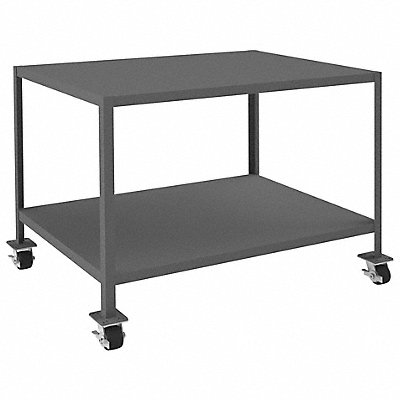 DURHAM MFG MTM3648363K295 Mobile Machine Table 36x48x36 3000 lb 2 Shlf