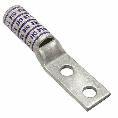 BURNDY YAZV282NT38FX Two Hole Lug Compression Connector Long Purple 15
