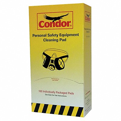 CONDOR 22PN88 Respirator Wipes 5 in x 7 in PK100
