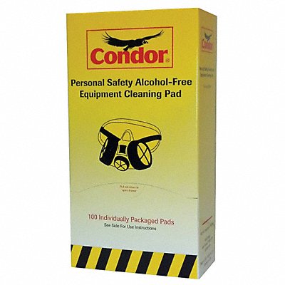 CONDOR 22PN89 Respirator Wipes 5 in x 8 in PK100