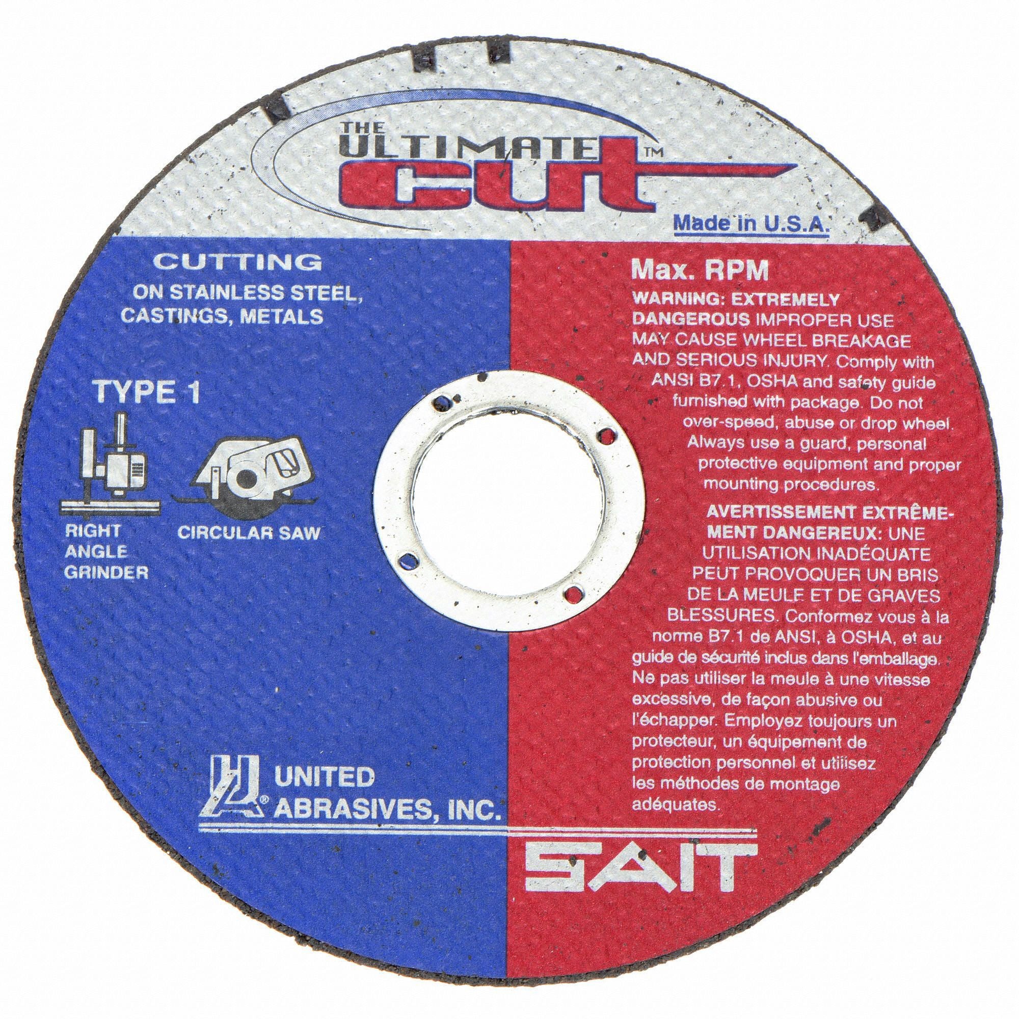 UNITED ABRASIVES-SAIT 22235 Cut Off Wheel 7/8 Connect TheUltimateCut