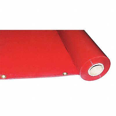 GRAINGER 22RN53 J4044 Welding Curtain Roll 5 ft H 75 ft W Red