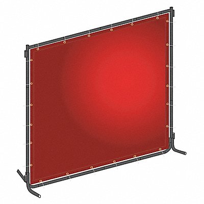 GRAINGER 22RN72 J4042 Welding Screen 6 ft H 6 ft W Red