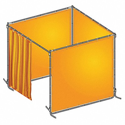 GRAINGER 22RP06 J4046 Welding Booth Kit 6 ft W 6 ft H Yellow