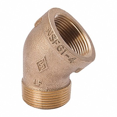 GRAINGER 22UL12 45 Street Elbow Brass 3/8 in NPT