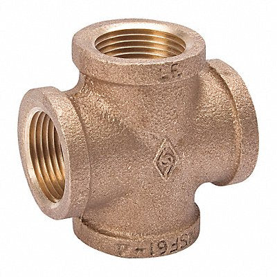 GRAINGER 22UL21 Cross Brass 3/4 in Pipe Size Female NPT