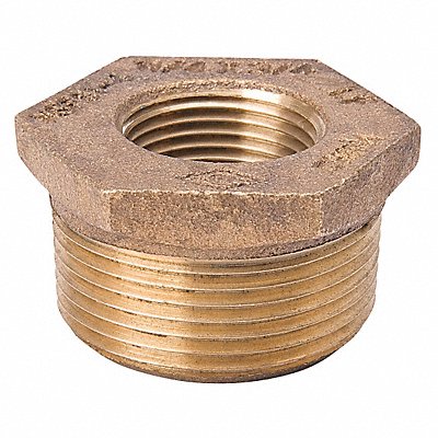 GRAINGER 22UL44 Hex Bushing Brass 2 x 3/4 in Class 125