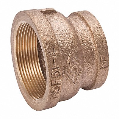 GRAINGER 22UL47 Coupling Brass 3/8 x 1/4 in Female NPT