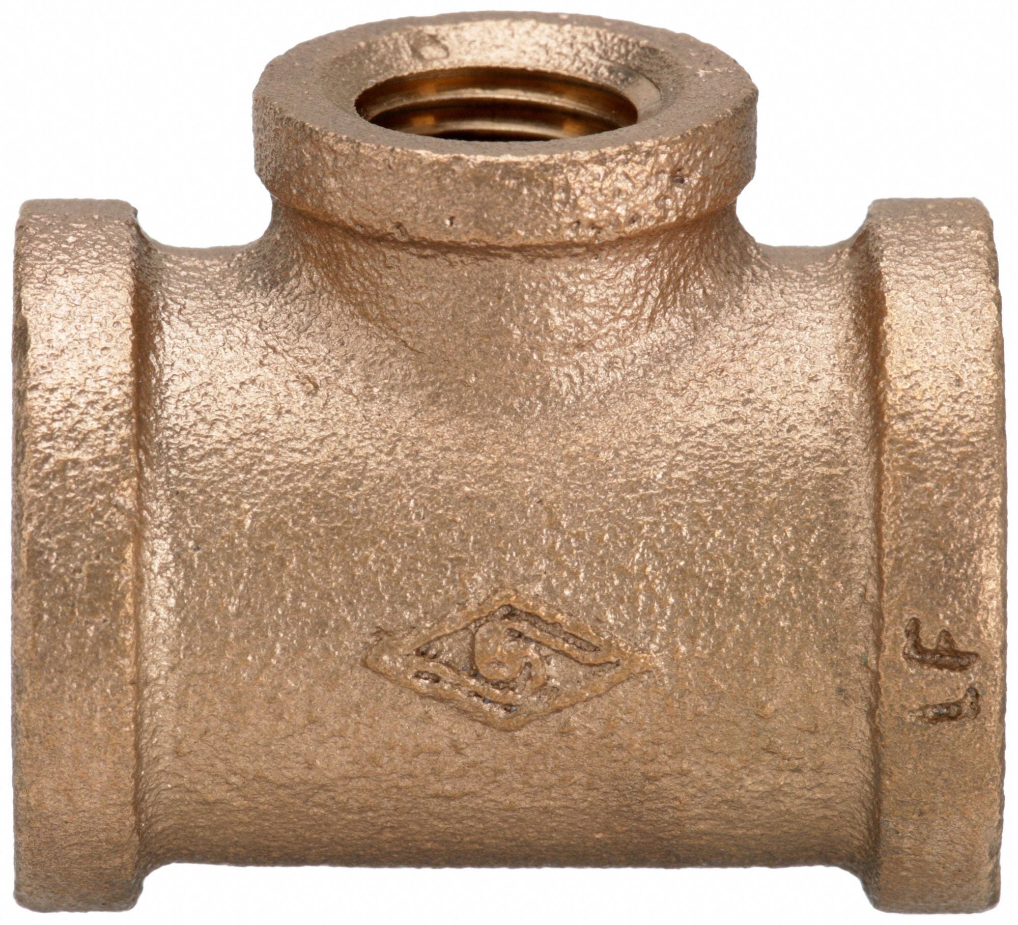 GRAINGER 22UL60 Branch Tee Brass 1/2 x 1/2 x 1/4 in FNPT