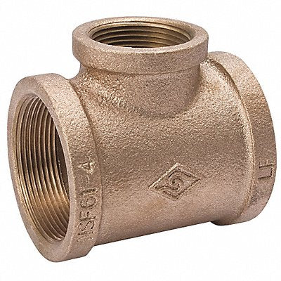 GRAINGER 6RCZ2 Tee Red Brass 3/4 x 3/4 x 1/2 in FNPT