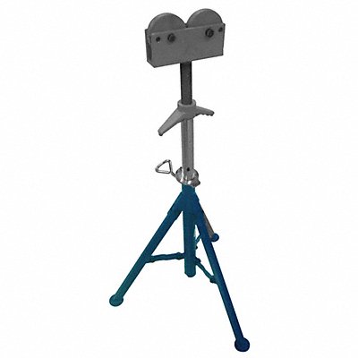 WESTWARD 22XP99 Roller Head Pipe Stand Adj 1/8 to 12 in