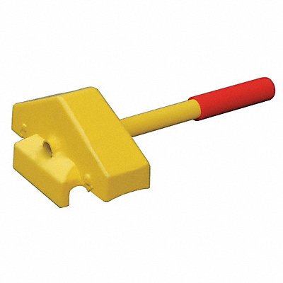 GRAINGER 22XW91 Rail Car Wheel Chock Steel Yellow