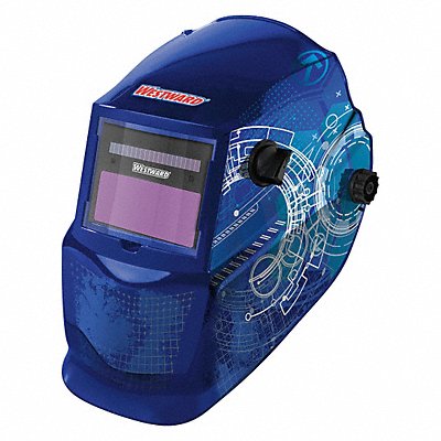 WESTWARD 22XX44 Auto Dark Welding Helmet 4 9-13 Blu/Wh