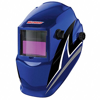 WESTWARD 22XX46 Auto Dark Weld Helmet 4 9-13 Blu/Blk/Wht