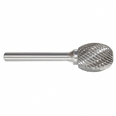GRAINGER 310002105C Oval Burr SE Radius End 1/4 Carbide