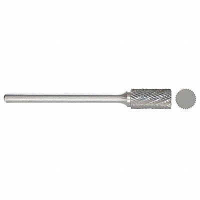 GRAINGER 310002703 Cylinder Burr SA Carbide 1/4 Double Cut