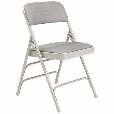 NATIONAL PUBLIC SEATING 2302 Folding Chair Grey 18-3/4 in PK4