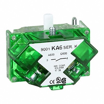 SCHNEIDER ELECTRIC 9001KA6 Contact Block Green 1NO 30 mm
