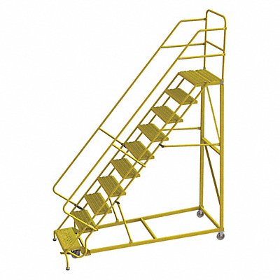 TRI-ARC KDEC110242Y Rollng Ladder Steel Safety Angle 10-Step