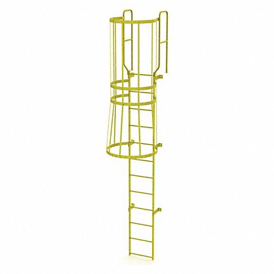 TRI-ARC WLFC1212Y Ladder Steel WalkThru Fixed Cage 12-Rung