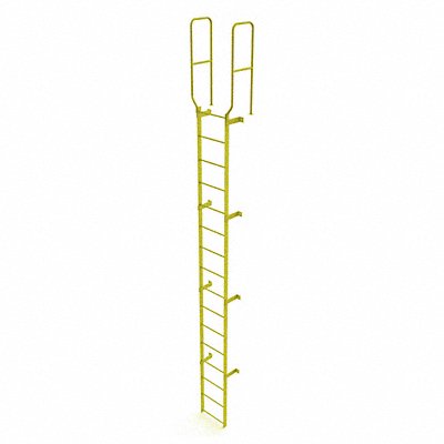 TRI-ARC WLFS0216Y Ladder Steel Stand Fixed 16Rung WalkThru