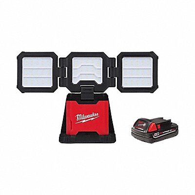 MILWAUKEE 23682048111820 M18 Flood  Area Light + M18 2.0 Battery