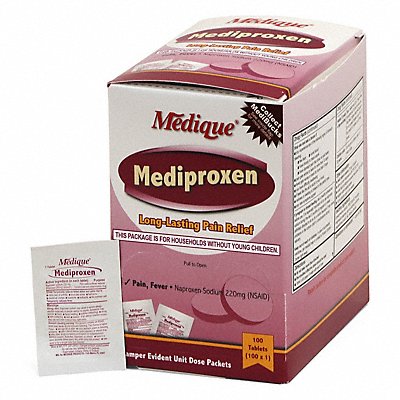 MEDIQUE 23733 Naproxen Sodium Pain/Fever Relief PK100