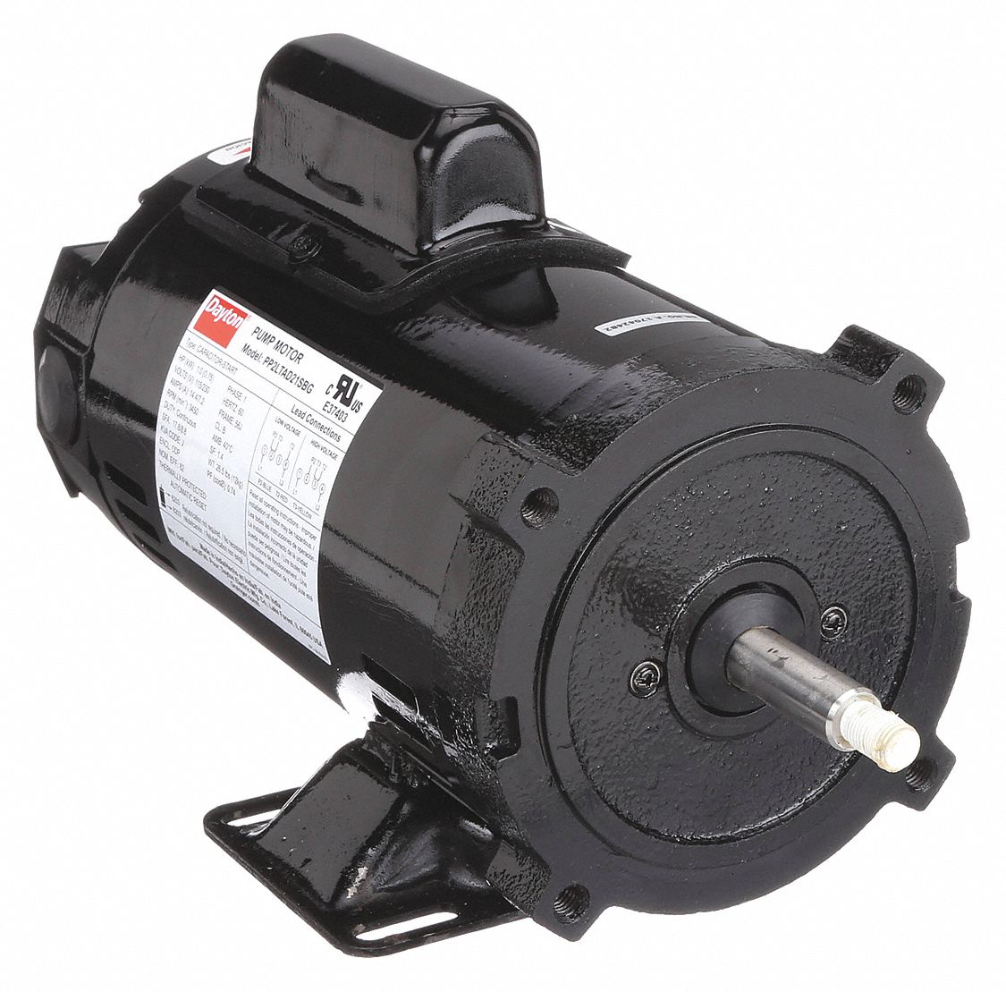 DAYTON PP2LTAD21SBG Motor 1 hp 115/230V AC 1 Phase