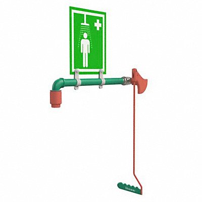 HUGHES SAFETY 23GRM Emergency Shwr Hori Galv Mild Steel