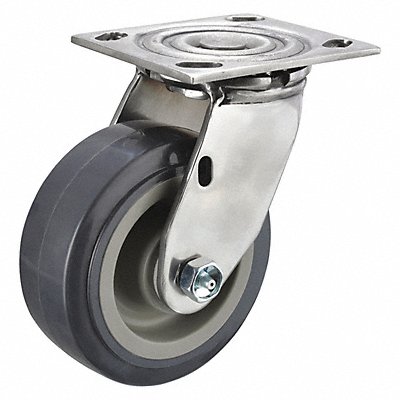 GRAINGER P21SXUP050D14 Standard Plate Castor Swivel 750 lb.
