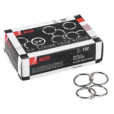 ACCO ACC72201 Binder Ring Metal Steel PK100