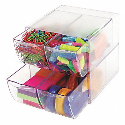 DEFLECT-O DEF350301 Desktop Organizer Clear Plastic
