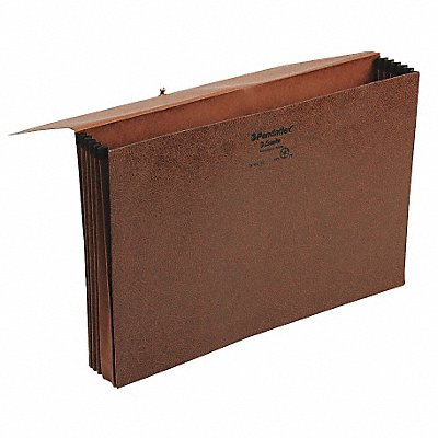 GRAINGER PFX1076GLOX Expandable File Wallet 5 1/4 Red Fiber