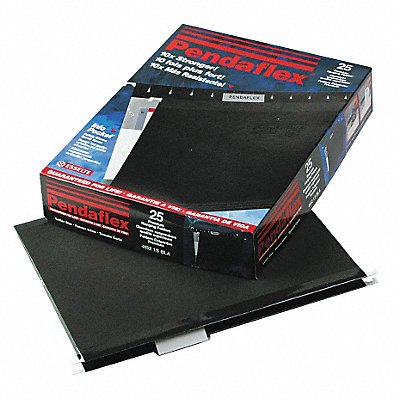 GRAINGER PFX415215BLA Hanging File Folders Black PK25