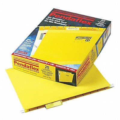 GRAINGER PFX415215YEL Hanging File Folders Yellow PK25
