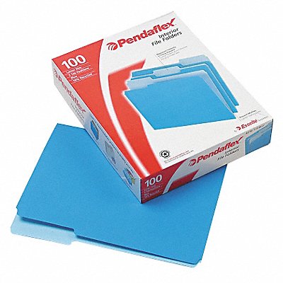 GRAINGER PFX421013BLU Letter File Folders Blue PK100