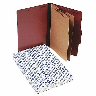 GRAINGER PFX2257R Legal File Folders Red PK10