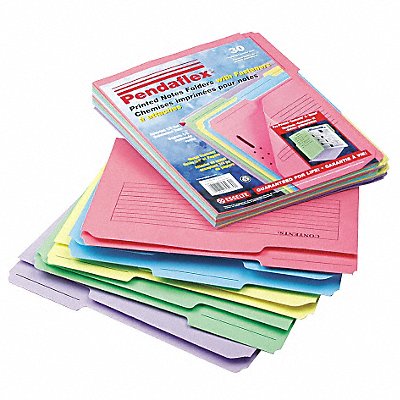 GRAINGER PFX45270 Letter File Folders Assorted PK30