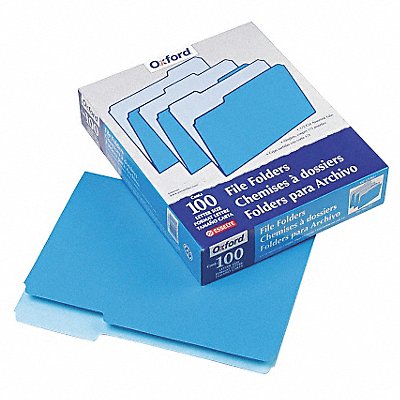 GRAINGER PFX15213BLU Letter File Folder Blue/Light Blue PK100