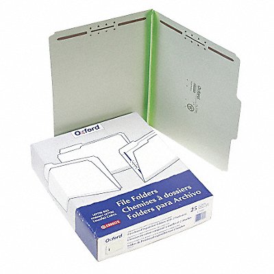 GRAINGER PFX17181 Letter File Folders Green PK25
